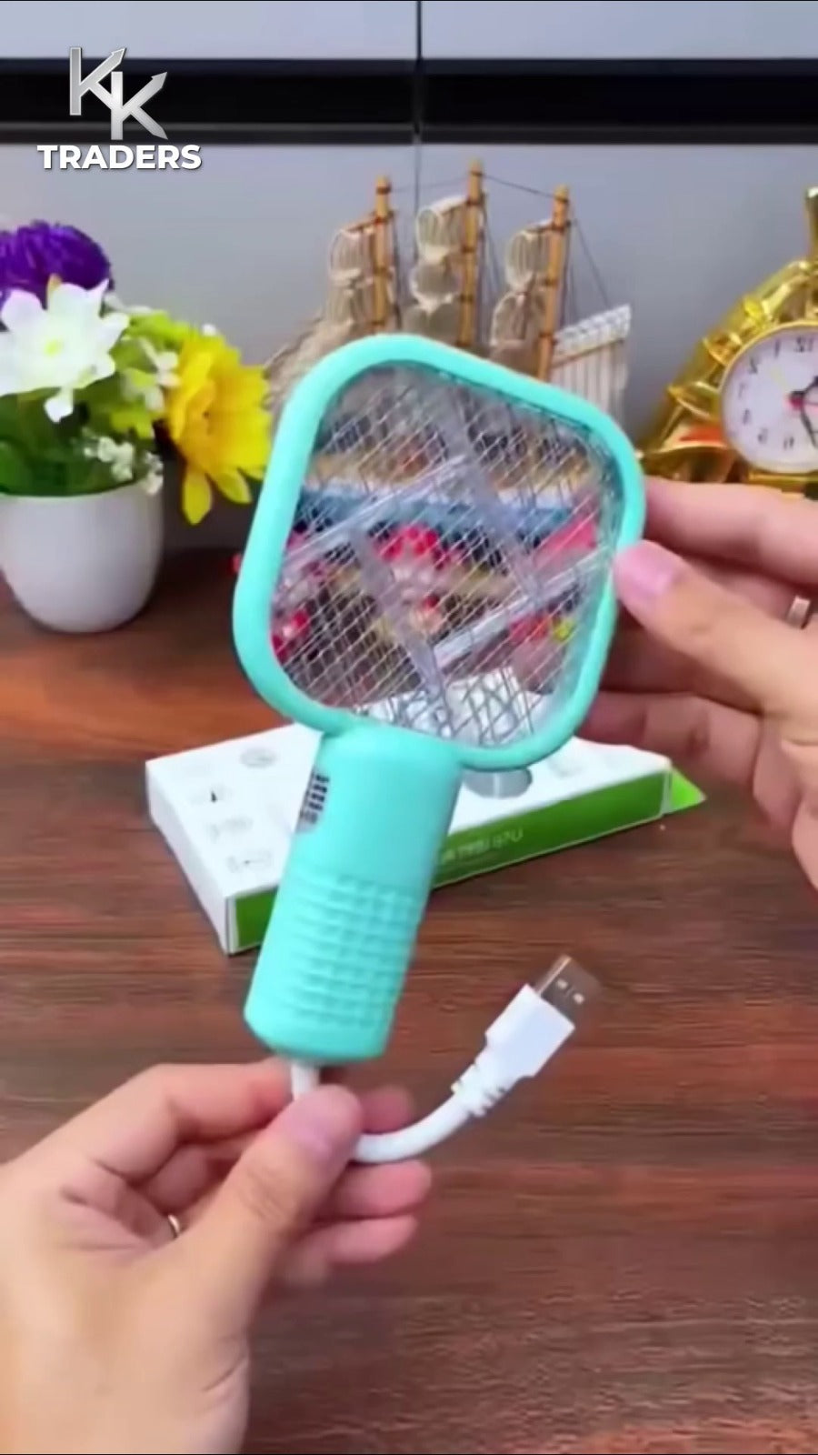 USB Electric Mosquito Killer Racket Lamp | Silent & Safe Insect Killer Light